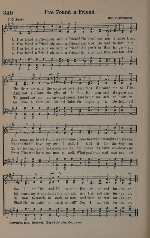 Hymns of Praise Numbers One and Two Combined: for the church and Sunday school page 322