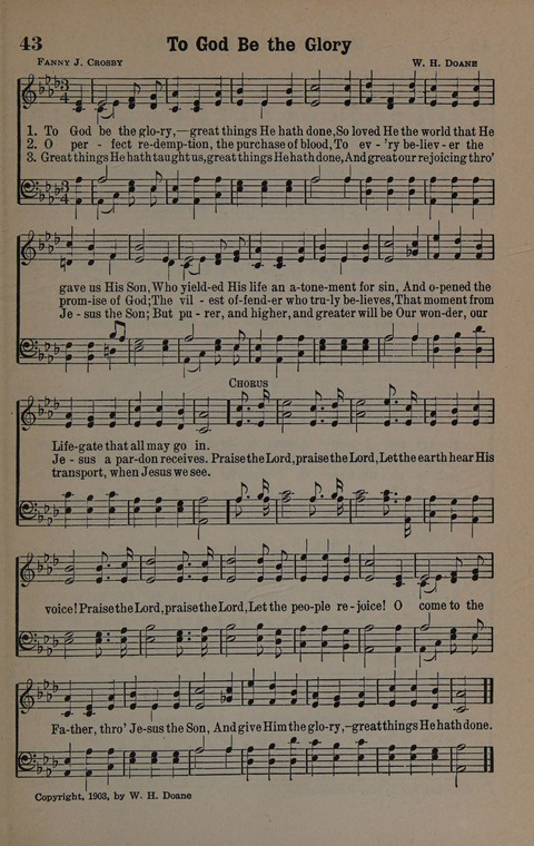 Hymns of Praise Numbers One and Two Combined: for the church and Sunday school page 43