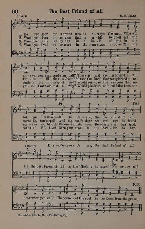 Hymns of Praise Numbers One and Two Combined: for the church and Sunday school page 60