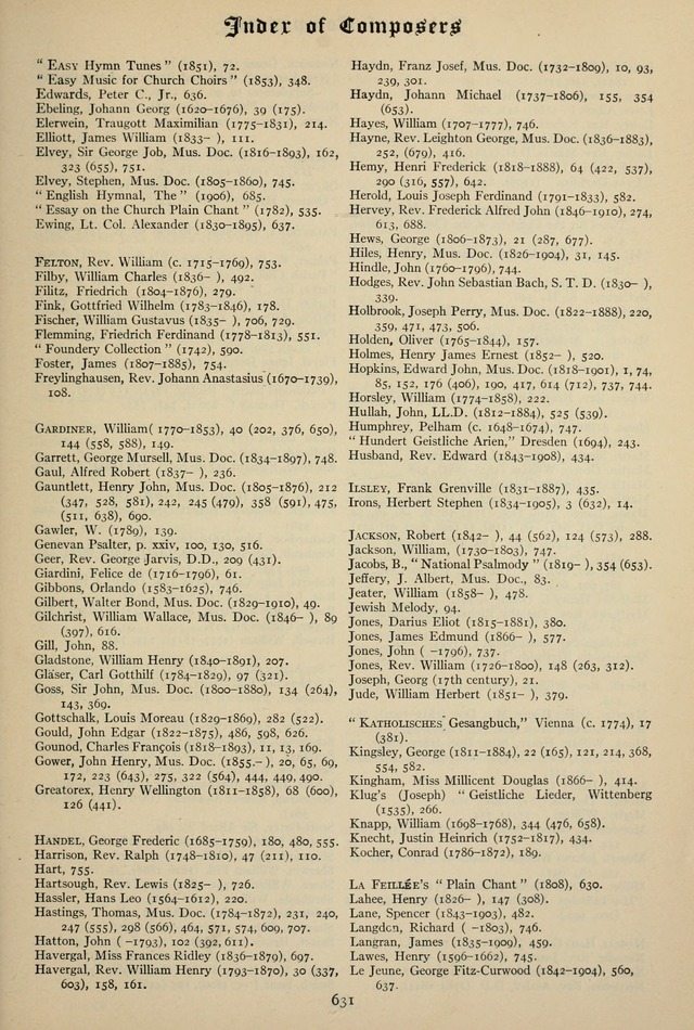The Hymnal: published in 1895 and revised in 1911 by authority of the General Assembly of the Presbyterian Church in the United States of America page 631