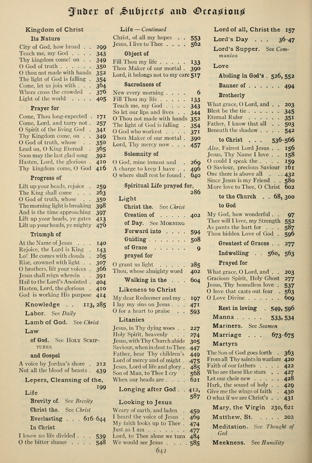 The Hymnal: published in 1895 and revised in 1911 by authority of the General Assembly of the Presbyterian Church in the United States of America page 642