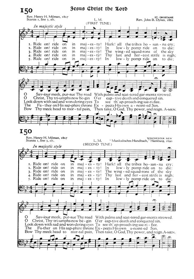 The Hymnal 150b. Ride on! ride on in majesty! | Hymnary.org