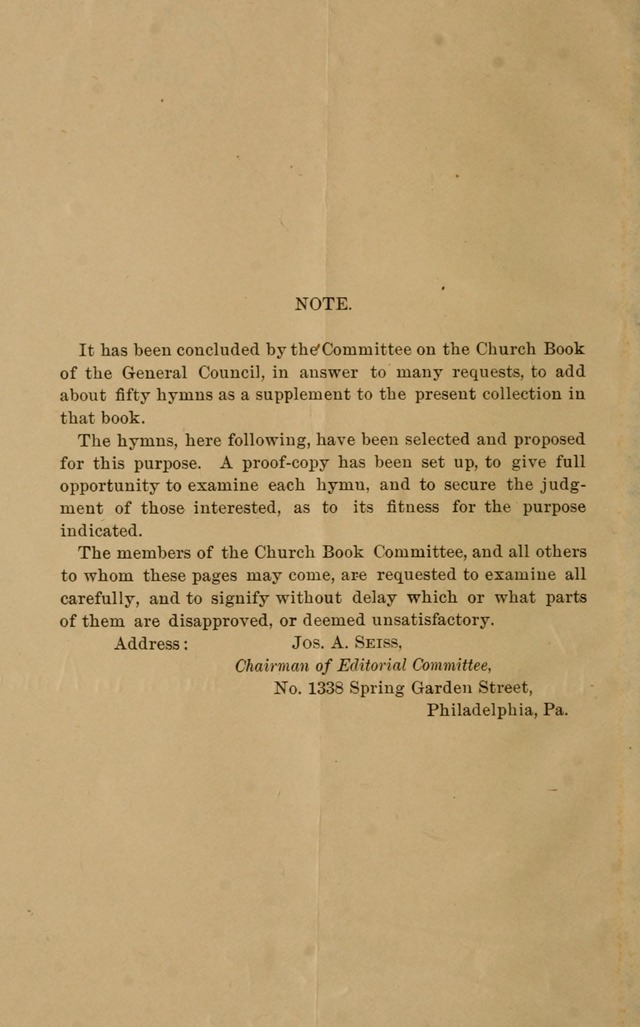Hymns proposed to be appended to the Church book. page 3