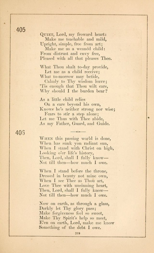 Hymnal of the Presbyterian Church page 317