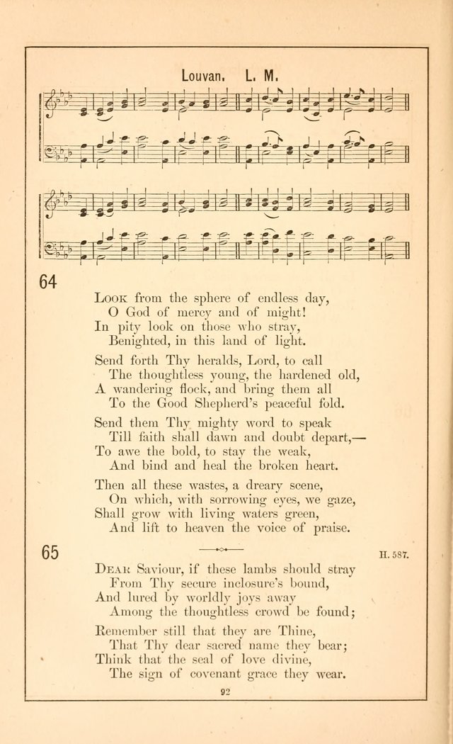 Hymnal of the Presbyterian Church page 90