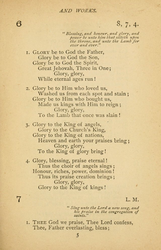 Hymnal of the Presbyterian Church in Canada page 5