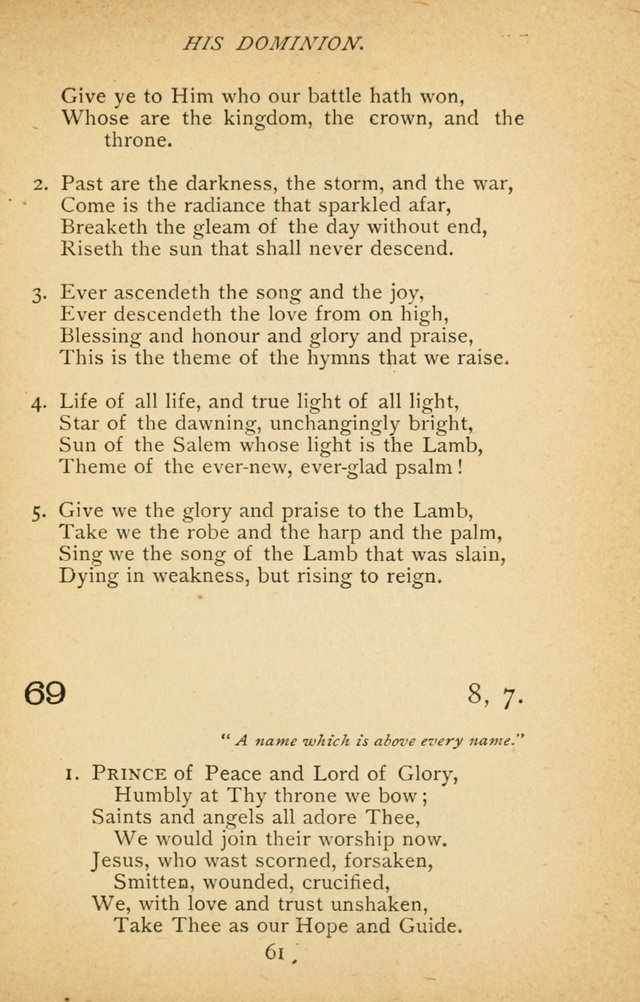 Hymnal of the Presbyterian Church in Canada page 61