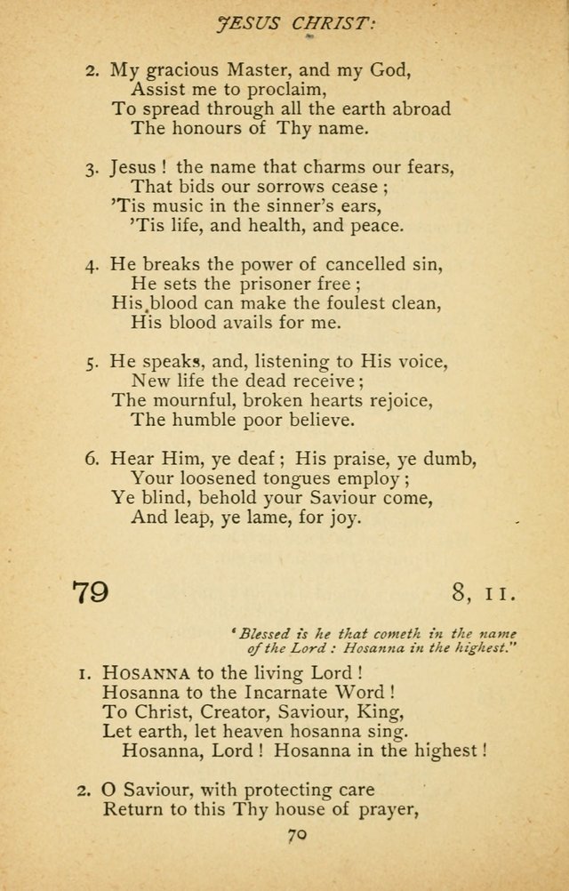 Hymnal of the Presbyterian Church in Canada page 70