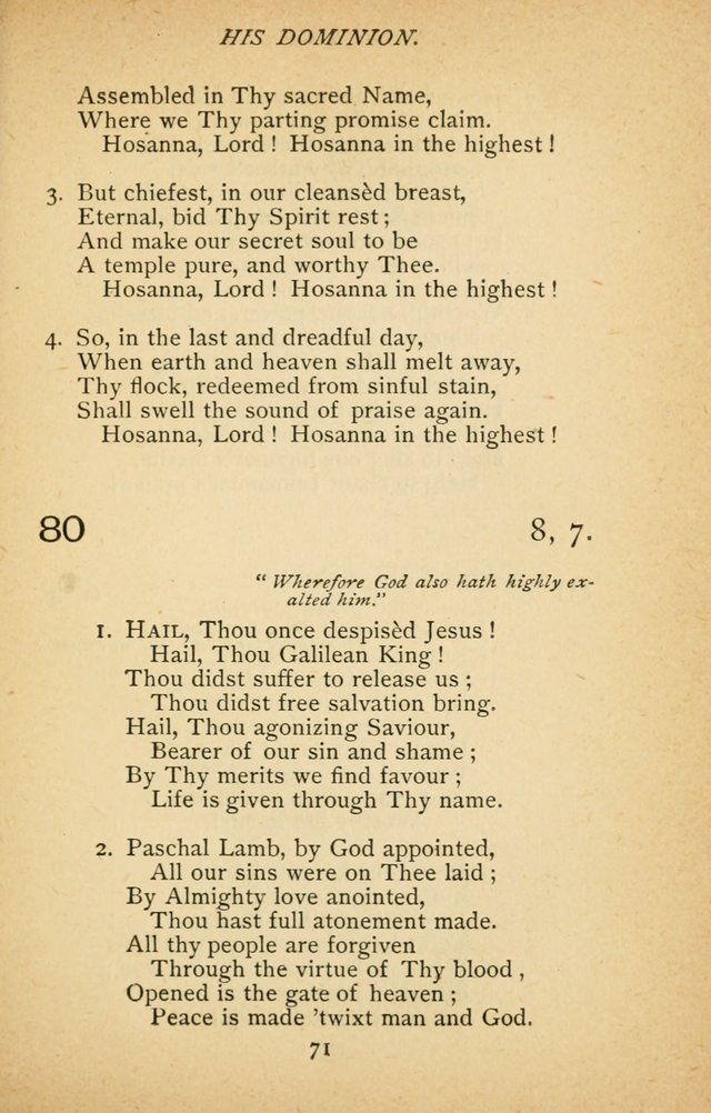 Hymnal of the Presbyterian Church in Canada page 71