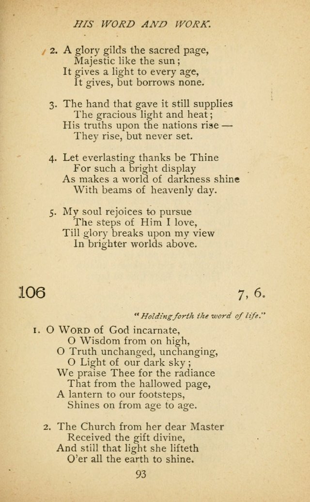 Hymnal of the Presbyterian Church in Canada page 93