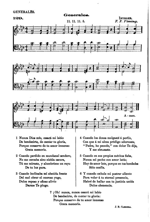 Himnario provisional con los cánticos: Según el uso de la Iglesia Episcopal Americana, para Congregaciones Españoles page 100