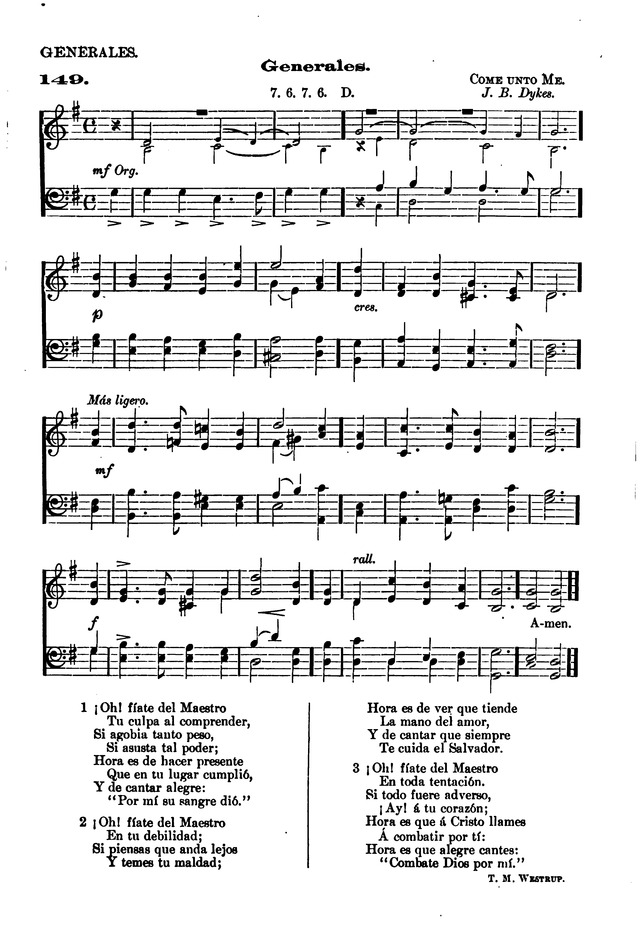 Himnario provisional con los cánticos: Según el uso de la Iglesia Episcopal Americana, para Congregaciones Españoles page 113