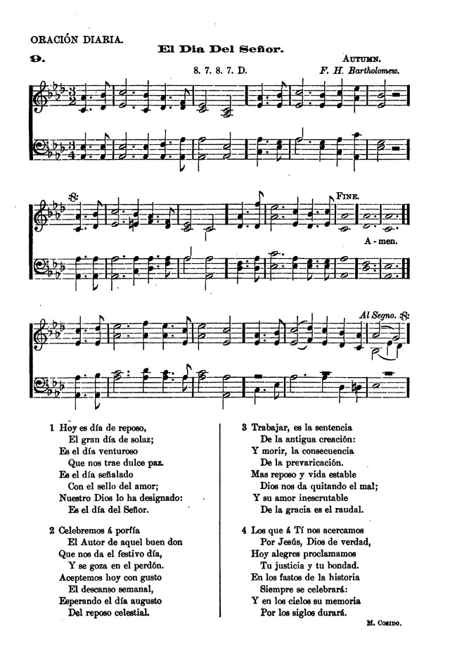 Himnario provisional con los cánticos: Según el uso de la Iglesia Episcopal Americana, para Congregaciones Españoles page 13