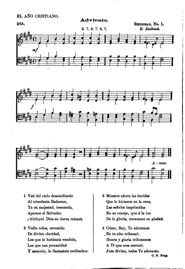 Himnario provisional con los cánticos: Según el uso de la Iglesia Episcopal Americana, para Congregaciones Españoles page 14