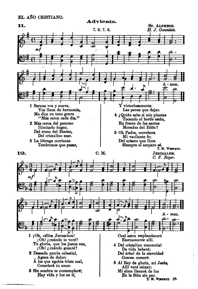 Himnario provisional con los cánticos: Según el uso de la Iglesia Episcopal Americana, para Congregaciones Españoles page 15