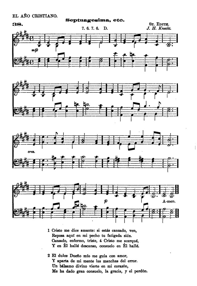 Himnario provisional con los cánticos: Según el uso de la Iglesia Episcopal Americana, para Congregaciones Españoles page 37