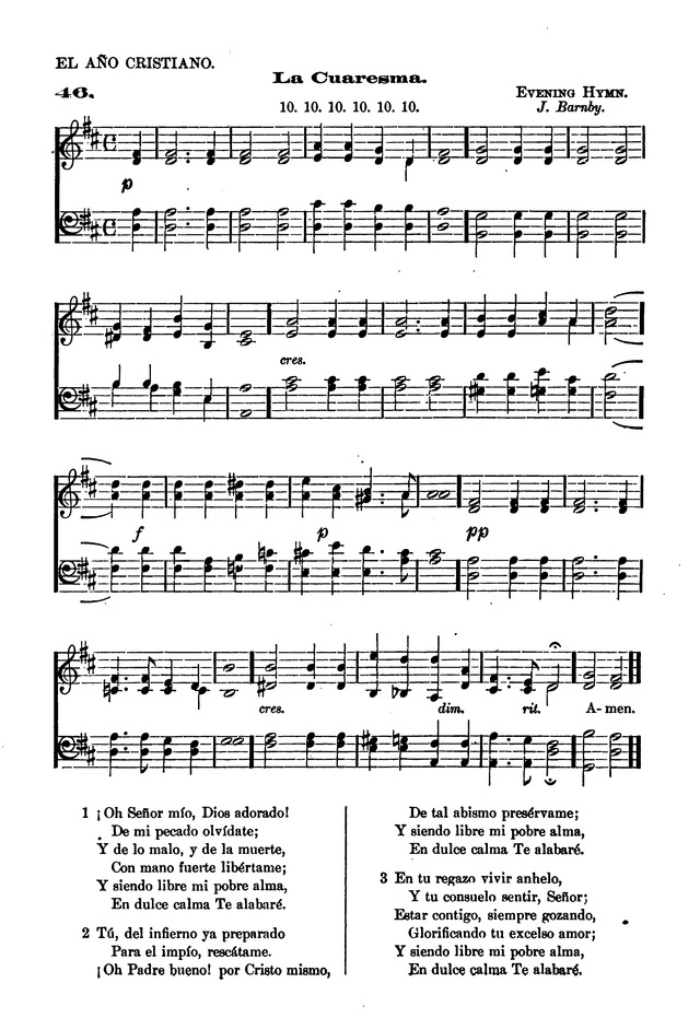 Himnario provisional con los cánticos: Según el uso de la Iglesia Episcopal Americana, para Congregaciones Españoles page 43