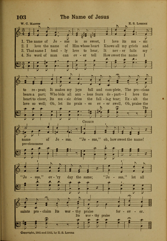 Hymns of Praise: for the Church and Sunday School page 103