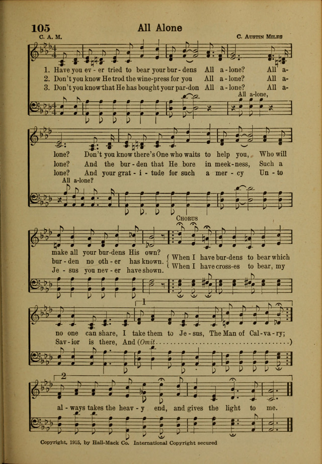 Hymns of Praise: for the Church and Sunday School page 105
