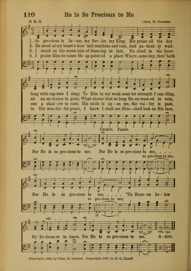 Hymns of Praise: for the Church and Sunday School page 110