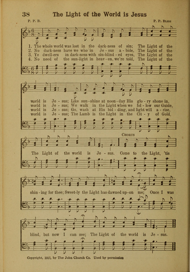 Hymns of Praise: for the Church and Sunday School page 38