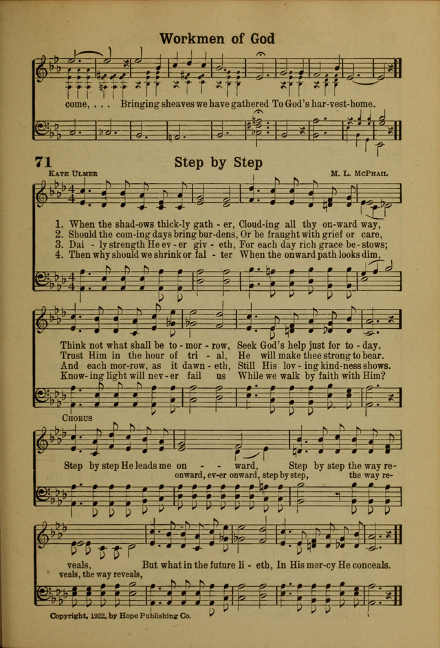 Hymns of Praise: for the Church and Sunday School page 71