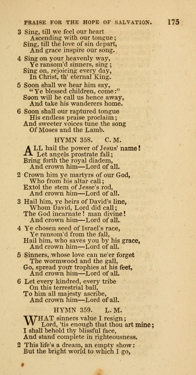 Hymns of the Protestant Episcopal Church of the United States, as authorized by the General Convention: with an additional selection page 175