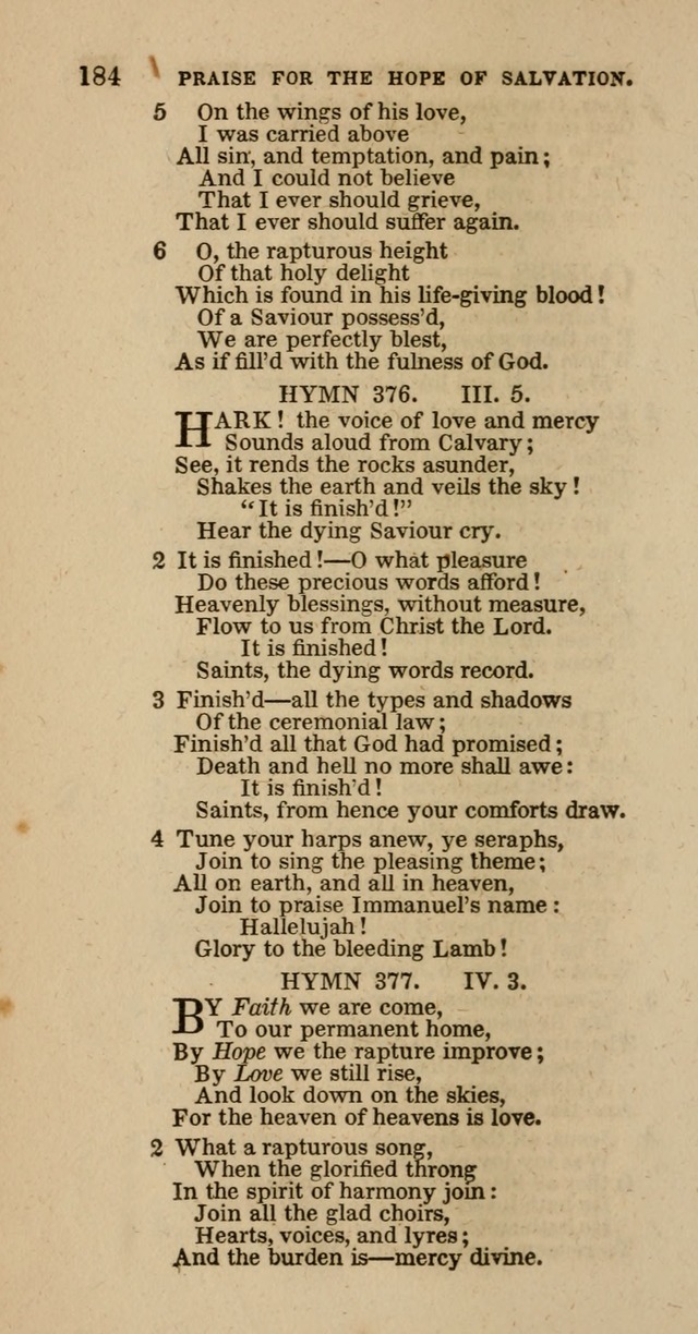 Hymns of the Protestant Episcopal Church of the United States, as authorized by the General Convention: with an additional selection page 184