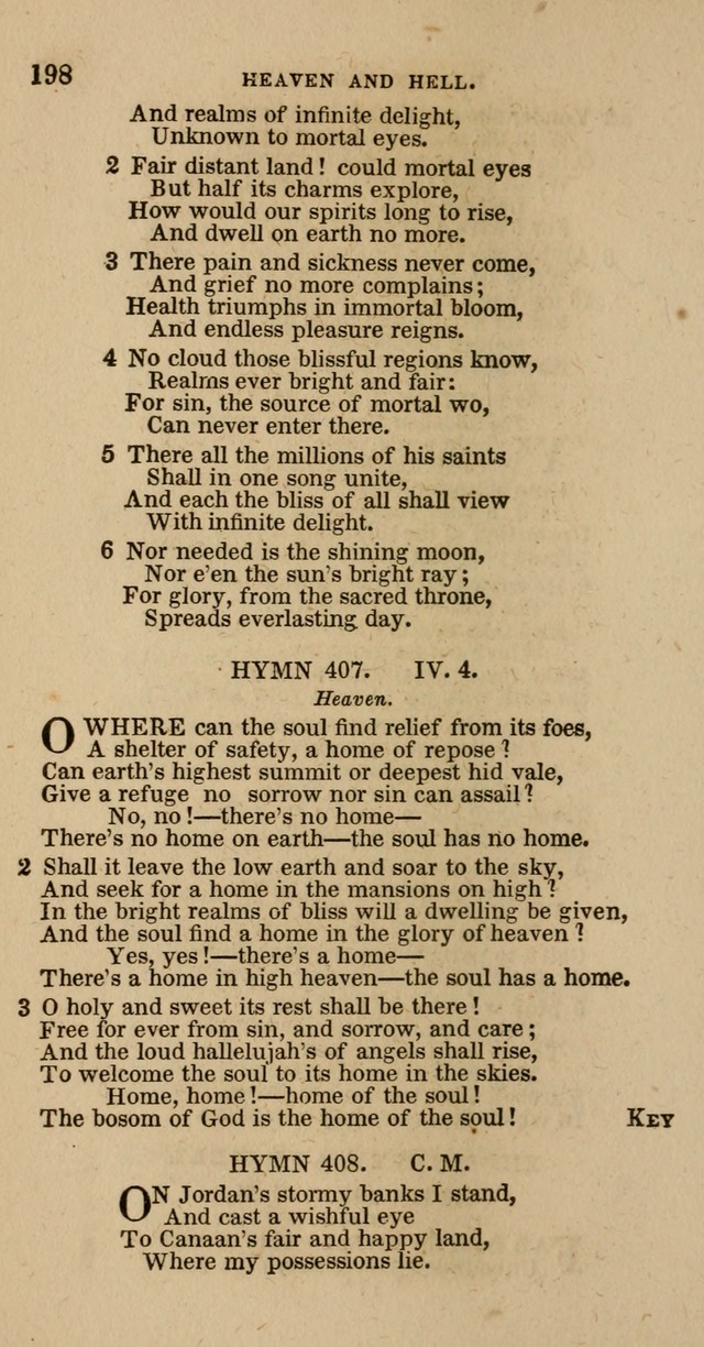 Hymns of the Protestant Episcopal Church of the United States, as authorized by the General Convention: with an additional selection page 198
