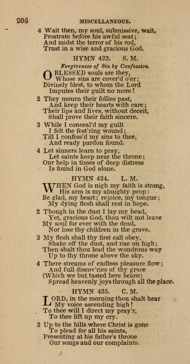 Hymns of the Protestant Episcopal Church of the United States, as authorized by the General Convention: with an additional selection page 206