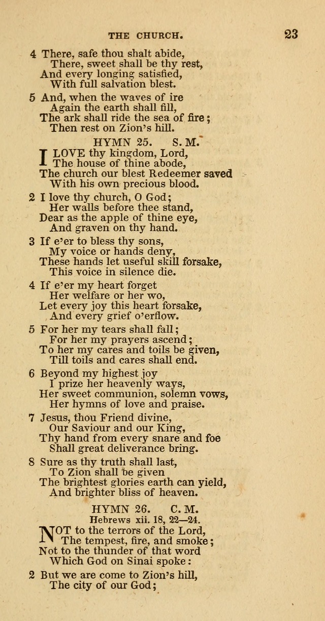 Hymns of the Protestant Episcopal Church of the United States, as authorized by the General Convention: with an additional selection page 23