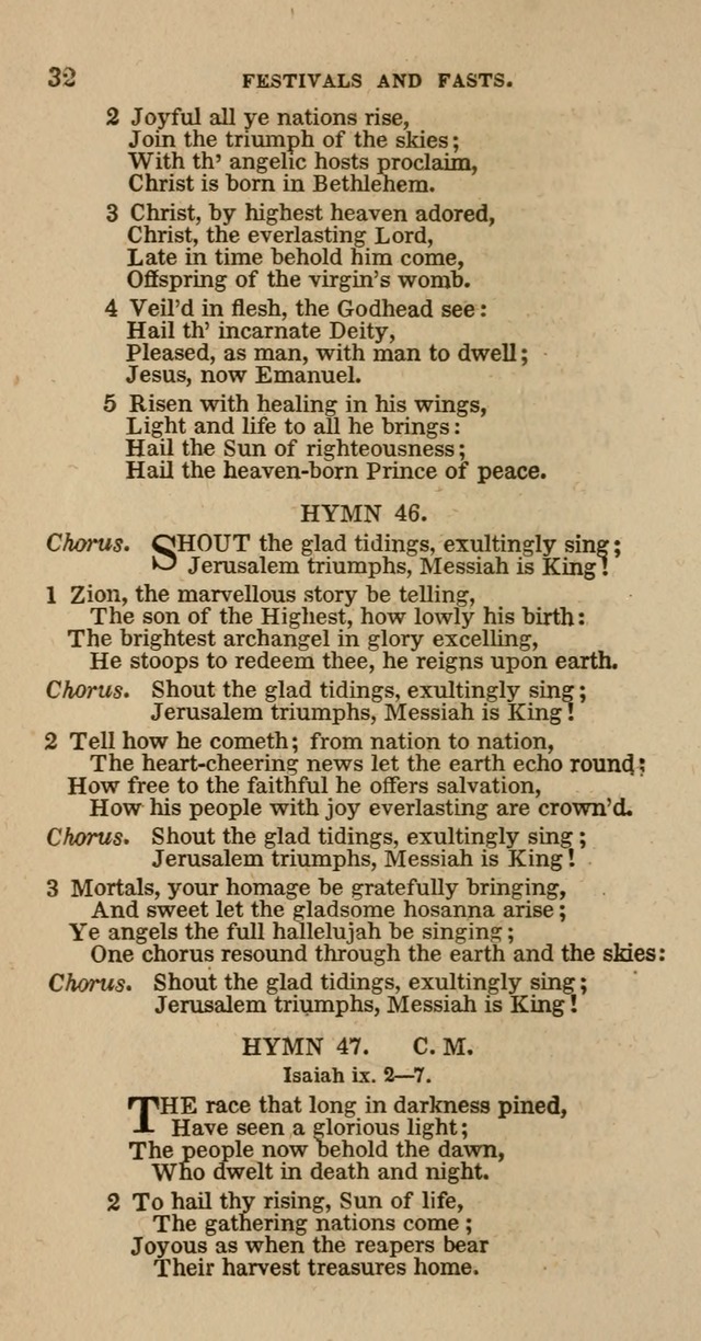 Hymns of the Protestant Episcopal Church of the United States, as authorized by the General Convention: with an additional selection page 32