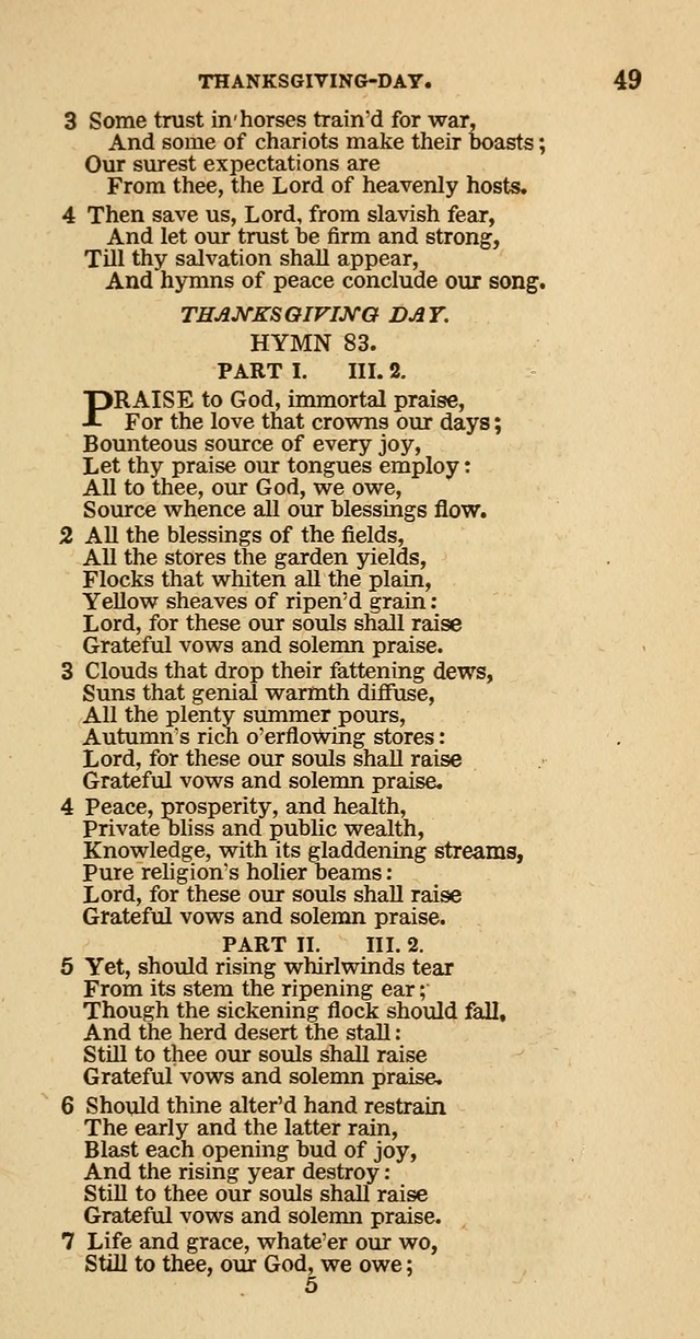 Hymns of the Protestant Episcopal Church of the United States, as authorized by the General Convention: with an additional selection page 49