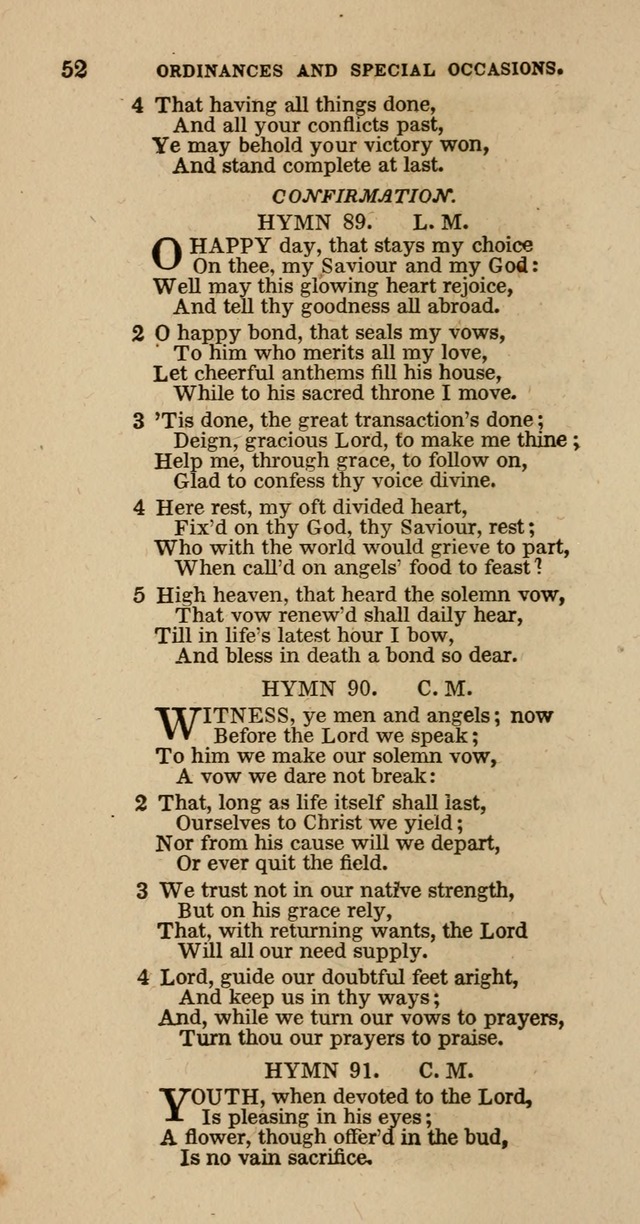 Hymns of the Protestant Episcopal Church of the United States, as authorized by the General Convention: with an additional selection page 52