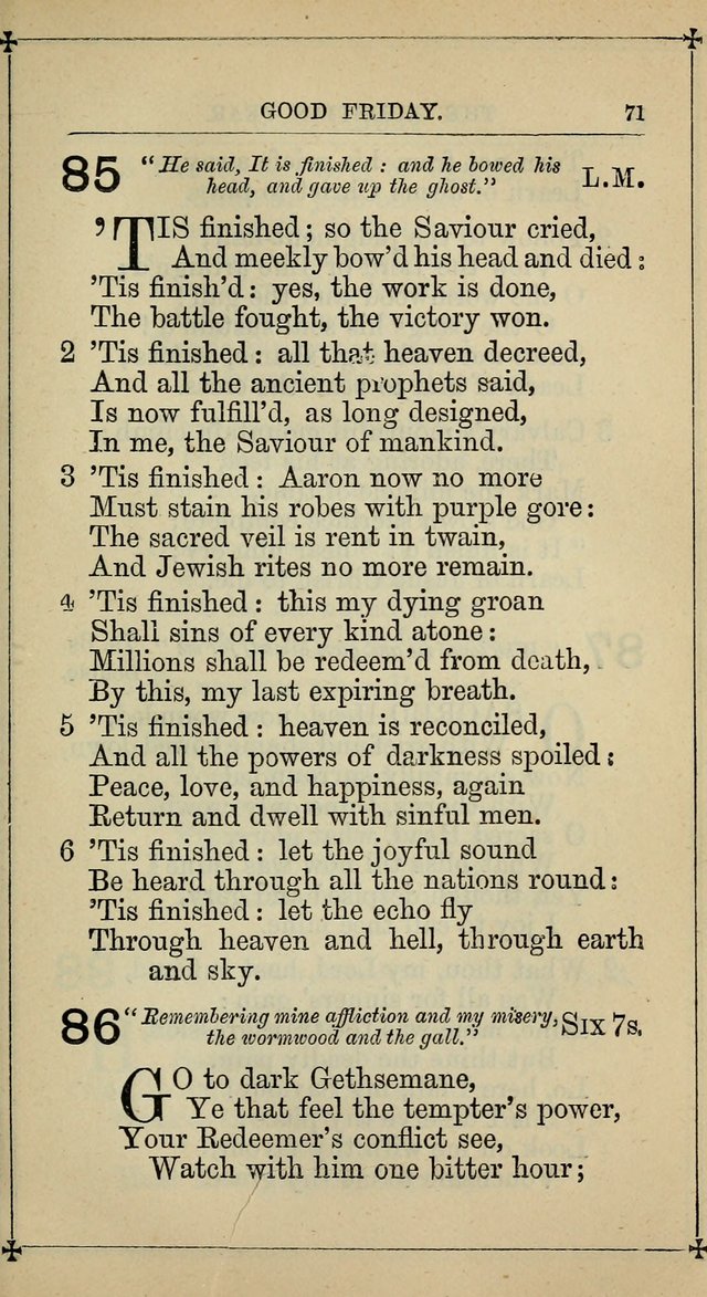 Hymnal: according to the use of the Protestant Episcopal Church in the United States of America : Revised edition (1874) page 86