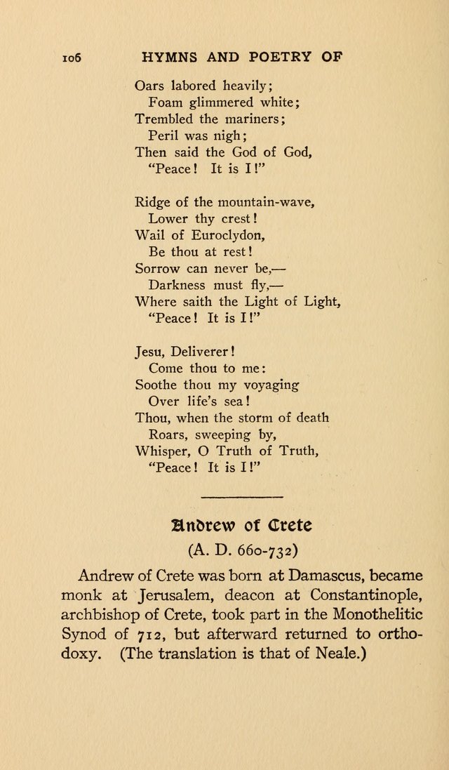 Hymns and Poetry of the Eastern Church page 101