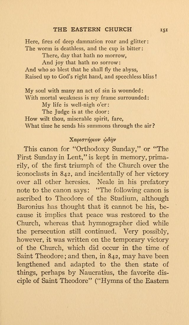 Hymns and Poetry of the Eastern Church page 146