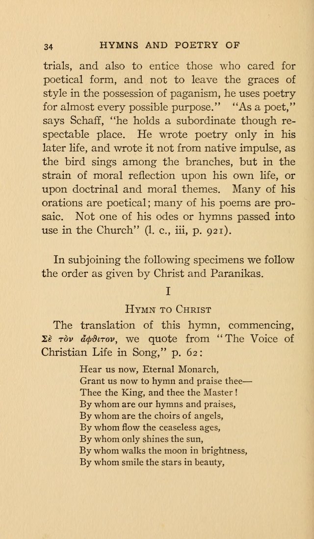 Hymns and Poetry of the Eastern Church page 21