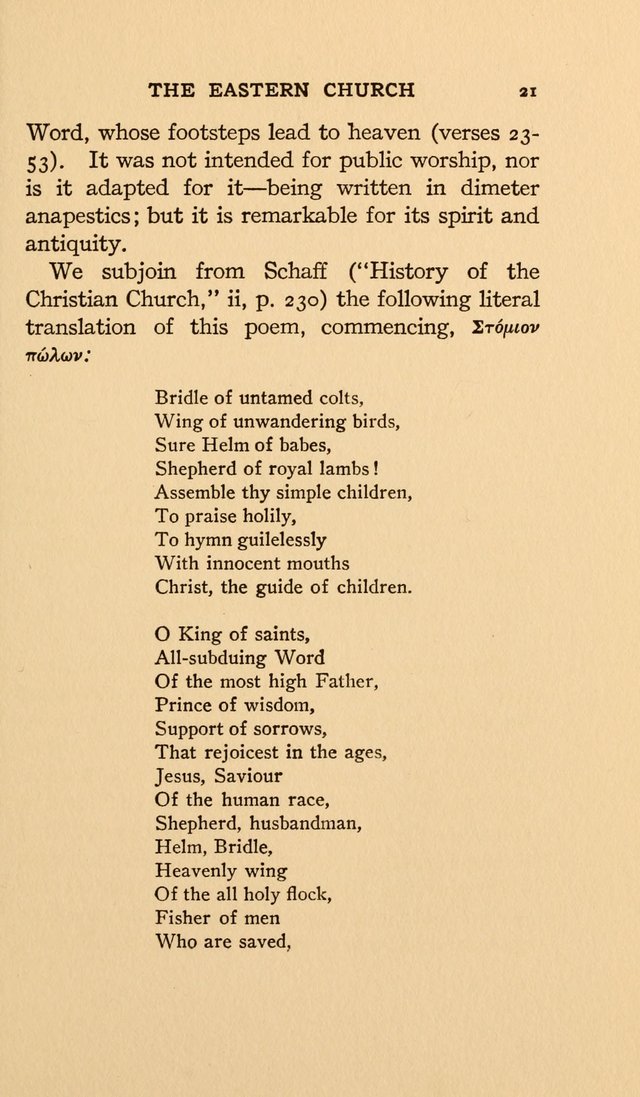 Hymns and Poetry of the Eastern Church page 8
