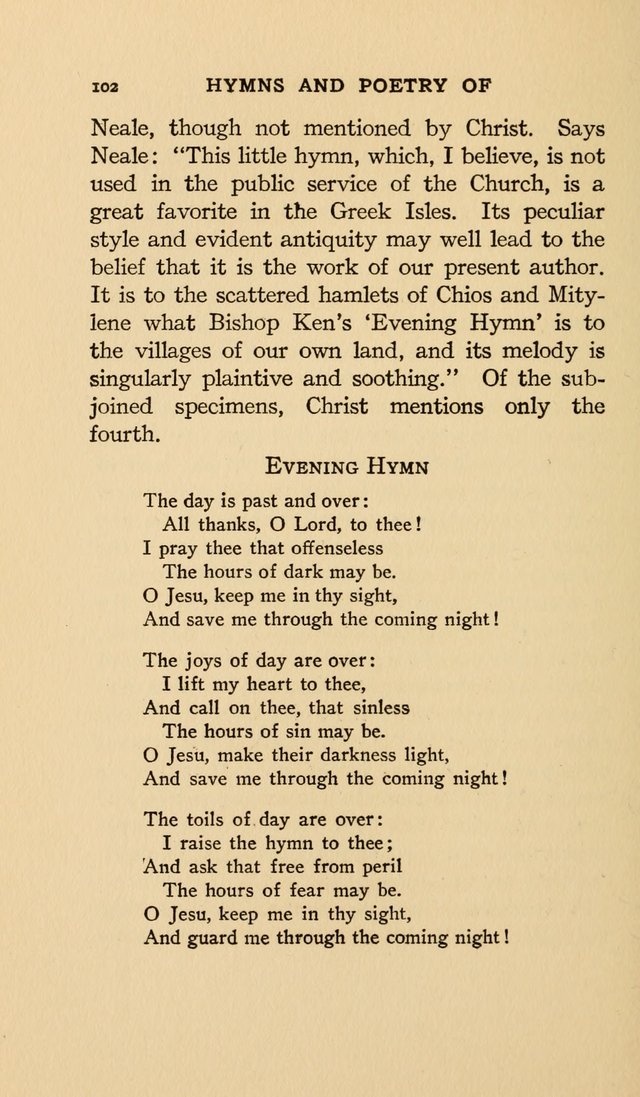 Hymns and Poetry of the Eastern Church page 97