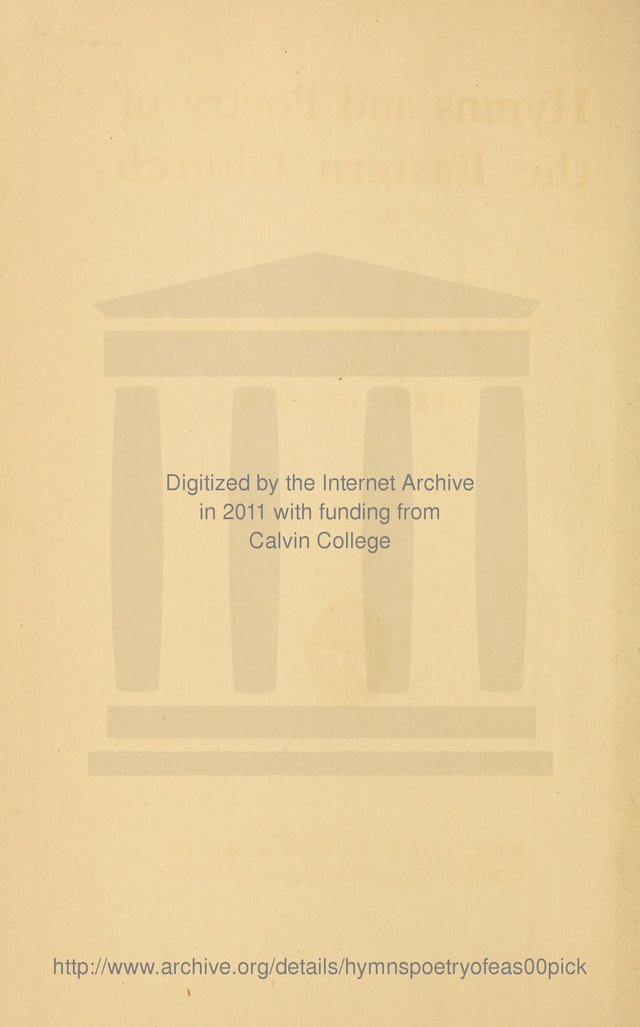 Hymns and Poetry of the Eastern Church page iv