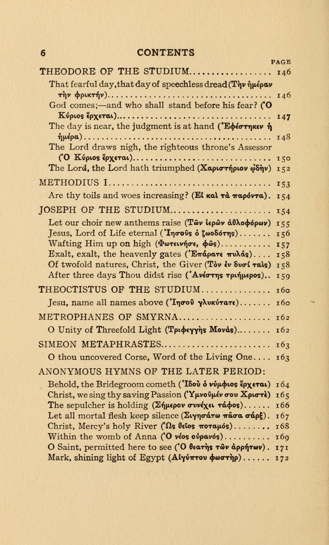 Hymns and Poetry of the Eastern Church page x