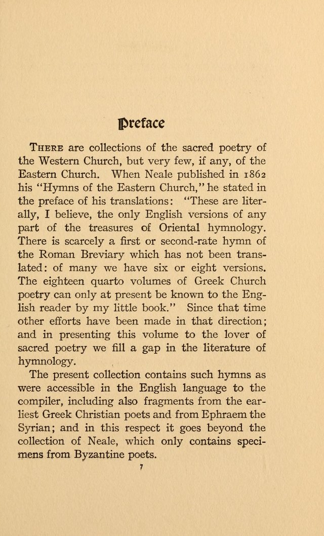 Hymns and Poetry of the Eastern Church page xi