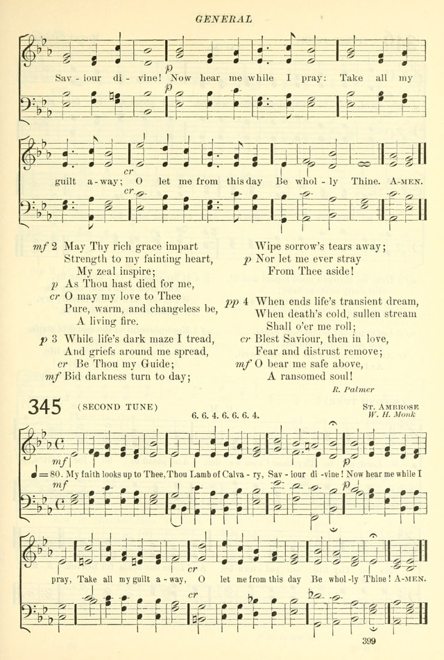 The Church Hymnal: revised and enlarged in accordance with the action of the General Convention of the Protestant Episcopal Church in the United States of America in the year of our Lord 1892. (Ed. B) page 447