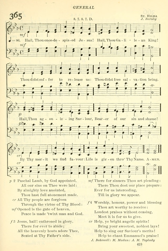 The Church Hymnal: revised and enlarged in accordance with the action of the General Convention of the Protestant Episcopal Church in the United States of America in the year of our Lord 1892. (Ed. B) page 471