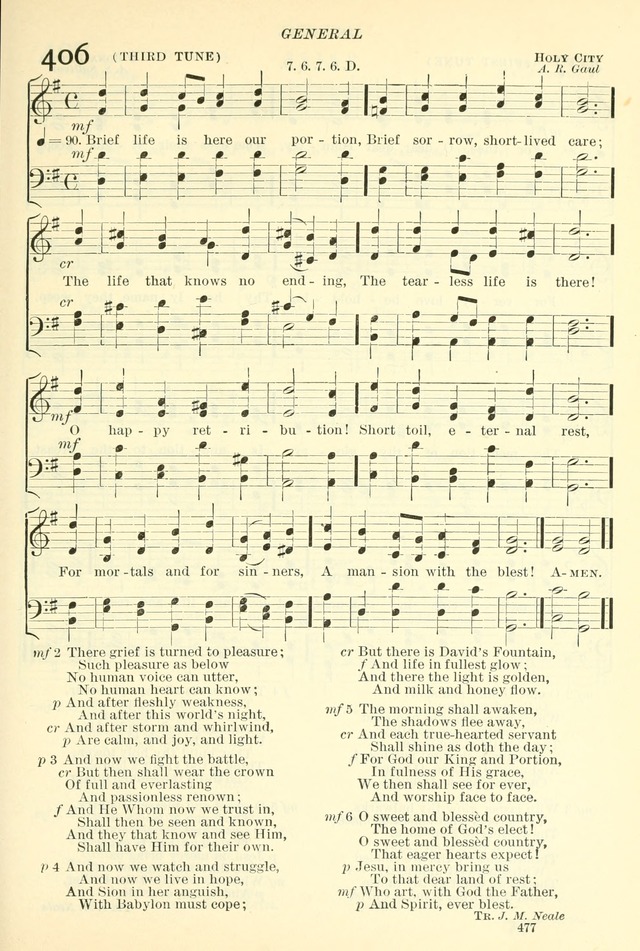 The Church Hymnal: revised and enlarged in accordance with the action of the General Convention of the Protestant Episcopal Church in the United States of America in the year of our Lord 1892. (Ed. B) page 525