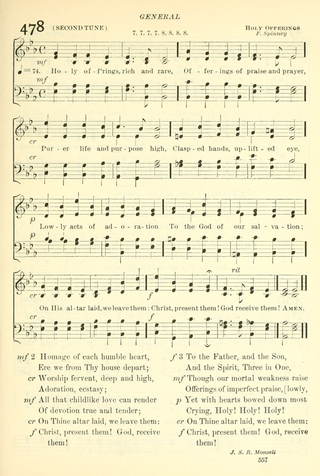 The Church Hymnal: revised and enlarged in accordance with the action of the General Convention of the Protestant Episcopal Church in the United States of America in the year of our Lord 1892. (Ed. B) page 605