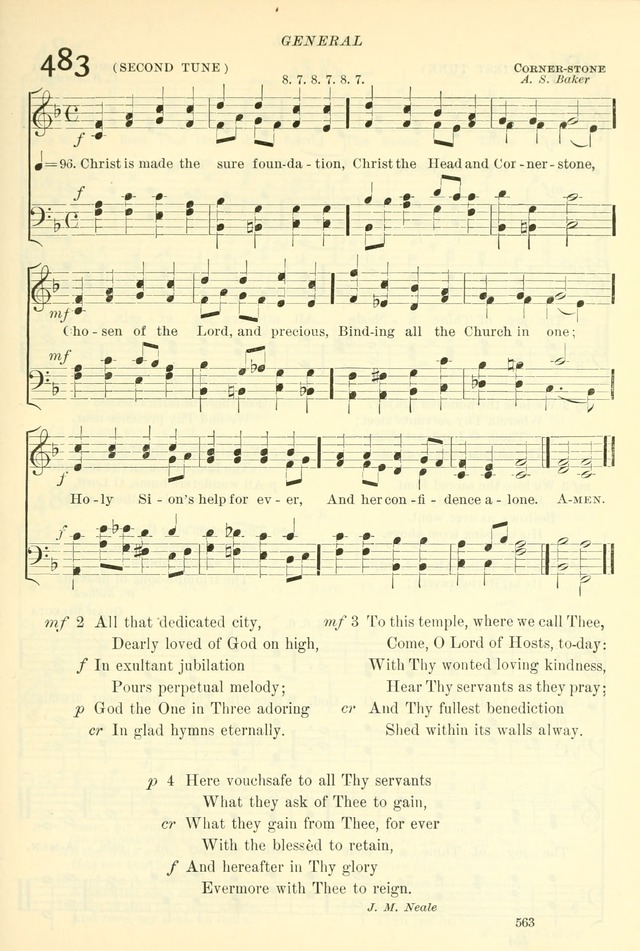 The Church Hymnal: revised and enlarged in accordance with the action of the General Convention of the Protestant Episcopal Church in the United States of America in the year of our Lord 1892. (Ed. B) page 611