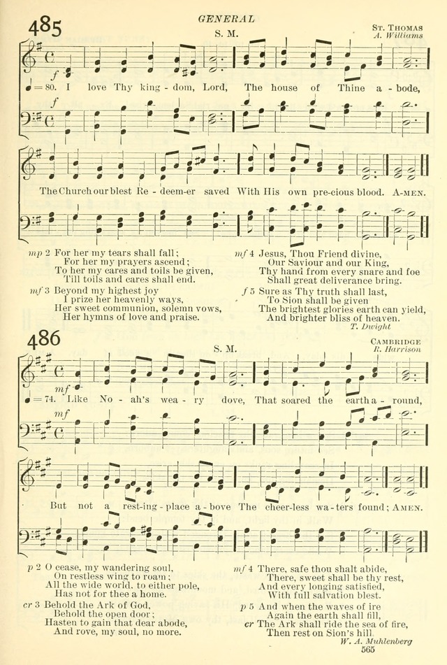 The Church Hymnal: revised and enlarged in accordance with the action of the General Convention of the Protestant Episcopal Church in the United States of America in the year of our Lord 1892. (Ed. B) page 613