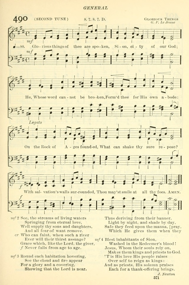 The Church Hymnal: revised and enlarged in accordance with the action of the General Convention of the Protestant Episcopal Church in the United States of America in the year of our Lord 1892. (Ed. B) page 619